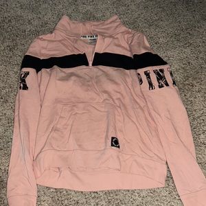 Pink quarter zip crewneck size small